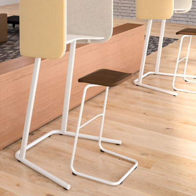Industrial Stool with Footrest