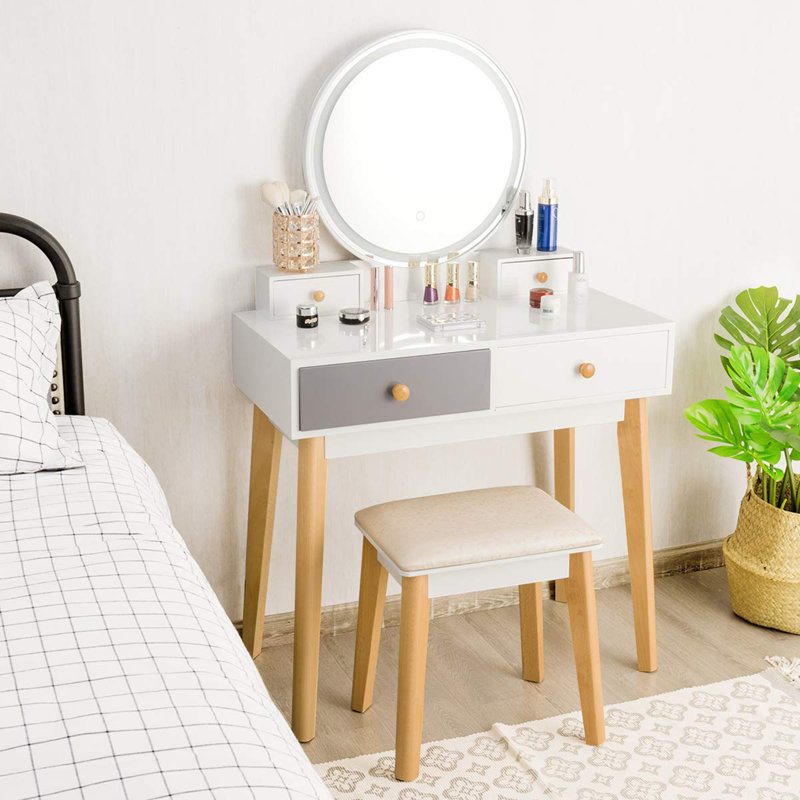 Ensemble de meuble-lavabo, Blanc/Noir