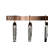 Handcrafted Curved Wall Rack Utensil Bar with 6 Hooks-36590388
