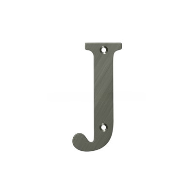 Deltana RL4J-15A 4" Residential Letter J in Antique Nickel
