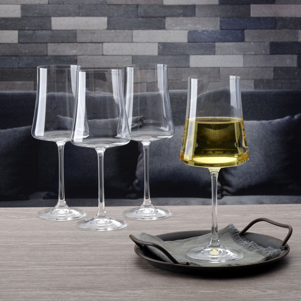 Bordeaux Style Clear Wine Glass Set of 4 - Bordeaux Shape - 8-1/4 Tall