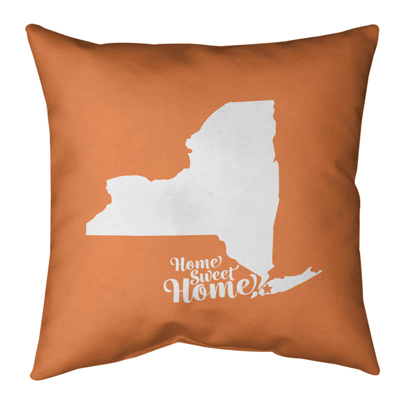 Housse de coussin pour la maison, New York, 26 po x 26 po, Orange