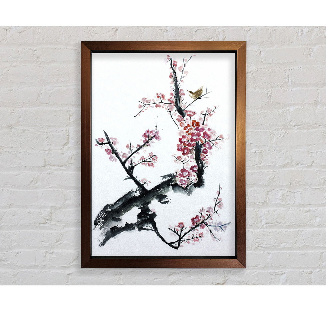 Gerahmtes Leinwandbild Chinese Cherry Blossom Pink