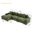 Canapé modulaire en L 130 po avec repose-pieds en velours côtelé 130 po-513591108