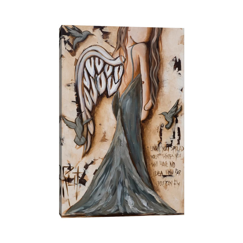 « Spread Your Wings » par rut art Creations, reproduction d’art, Pas de tapis, H 26 po x l 18 po x P 1,5 po, Toile tendue