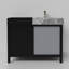 Armoire de salle de bain 42 po Lexora Zilara en noir et gris, avec comptoir et robinet