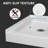 Acrylic Alcove Shower Pan 48" W X 32" D Rectangular Single Threshold Shower Base with Non-slip Design in White
