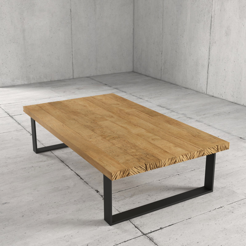 Beckner Solid Wood Top Single Coffee Table, 14" H x 55" W x 31.5" D