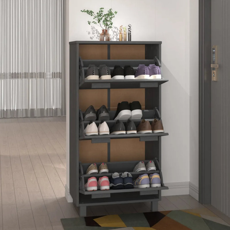 18 Pair Flip Down Shoe Storage