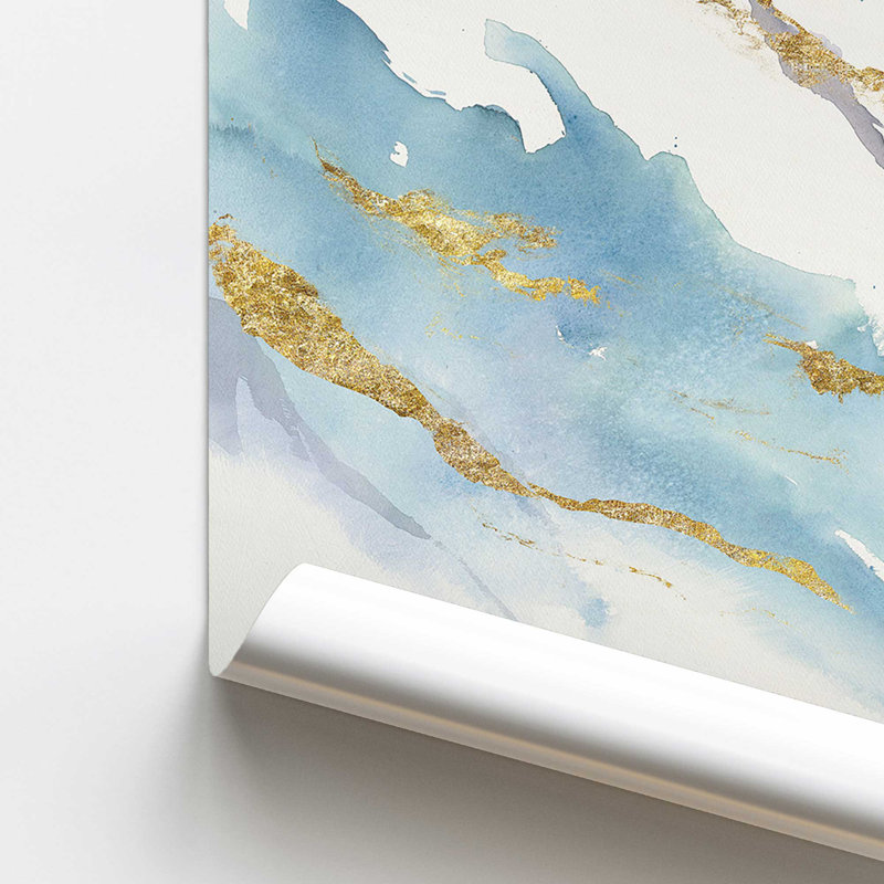 Snow Drift with Gold Accents, impression dans un cadre, Papier, H 36 po x l 24 po x P 0,1 po