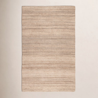 Rhein Natural Solid Tan Area Rug (5'X8')