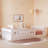 Wood Floor Bed with Semi-Enclosed Guardrails-104848485-121685291