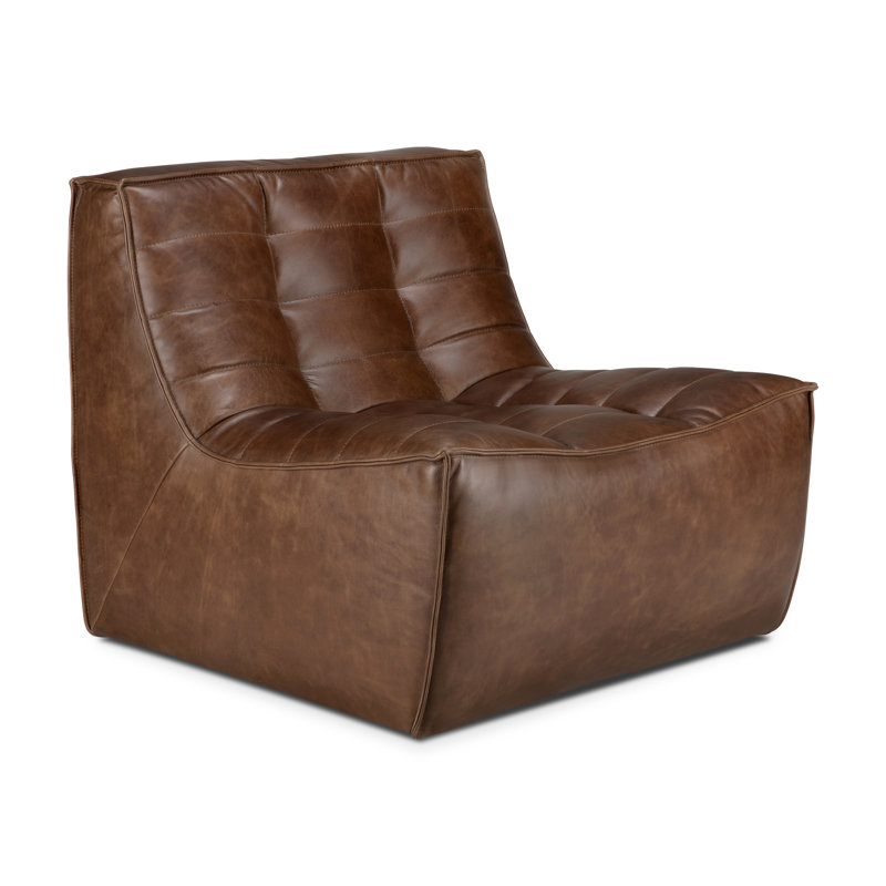 Armless Chair, Dark Brown