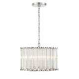 Libby Langdon For Crystorama Elliot 4 Light Polished Nickel Pendant