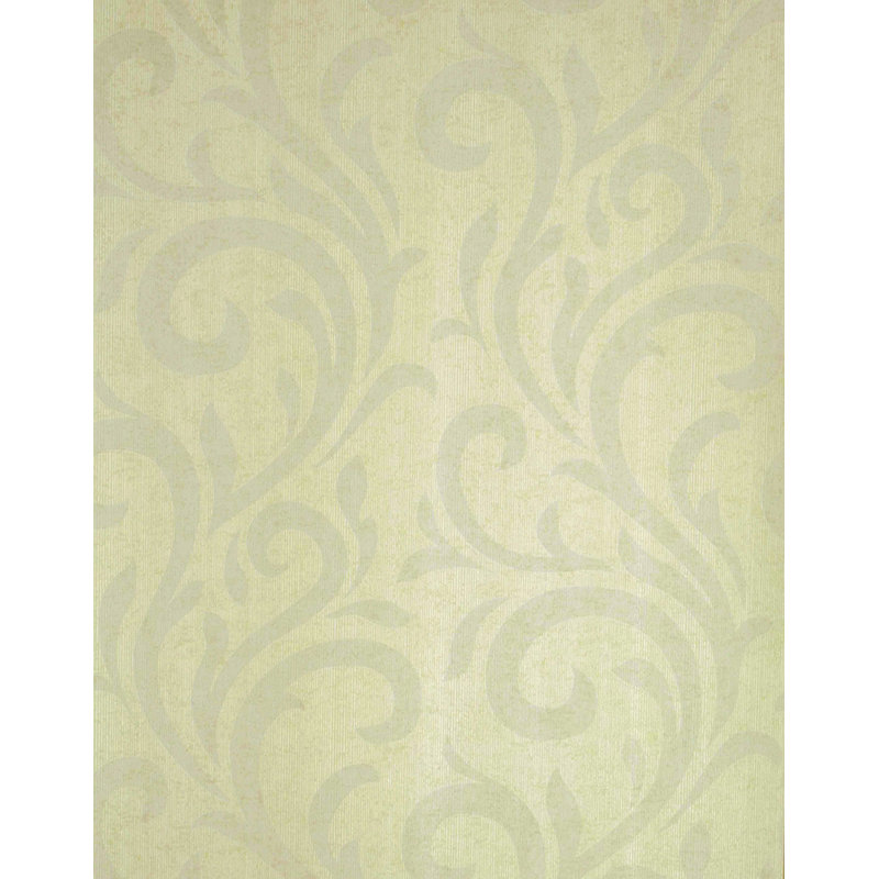 Papier peint à volutes 33 pi x 20,5 po Loganne, Vert