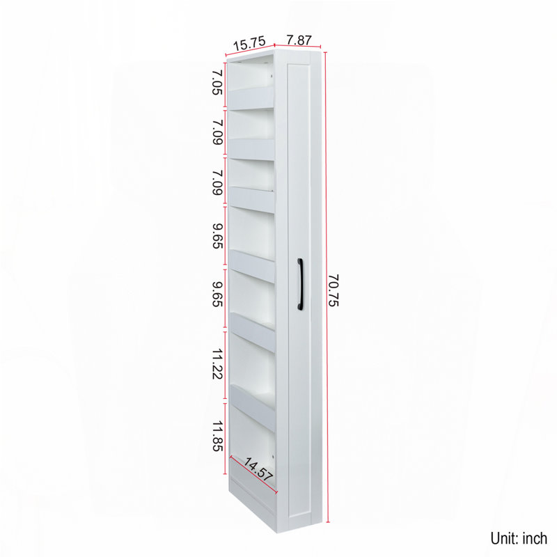 Tablette de rangement 7 niveaux, Blanc