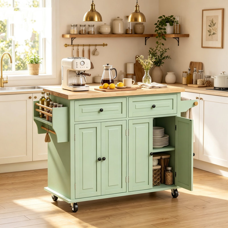 111 cm W Kitchen Island with