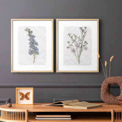 Découpage floral I-Premium, impression encadrée - prête à être accrochée - aucun clou requis - aucun clou requis