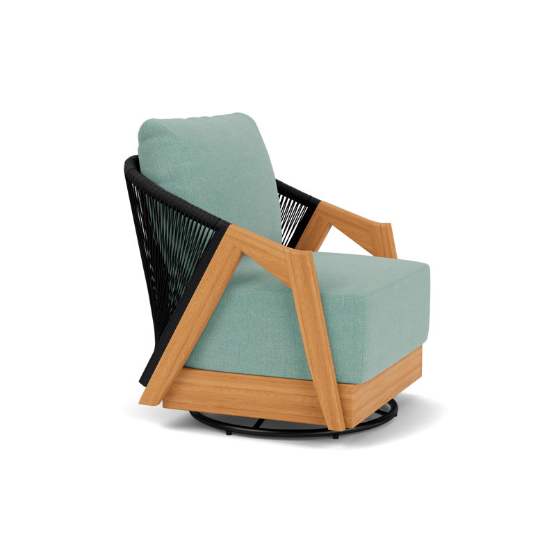 Alpine Outdoor Teak Swivel Armchair, Pavian Pool