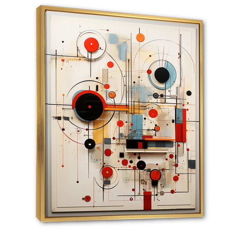 «Henretter Dadaism Absurd Connections», reproduction d'art sur toile, H 32 po x l 16 po x P 1 po, Cadre flottant doré