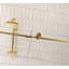 Porte de douche coulissante simple sans cadre l 44 à 48 po x H 76 po, verre trempé 1/4 po, or brossé