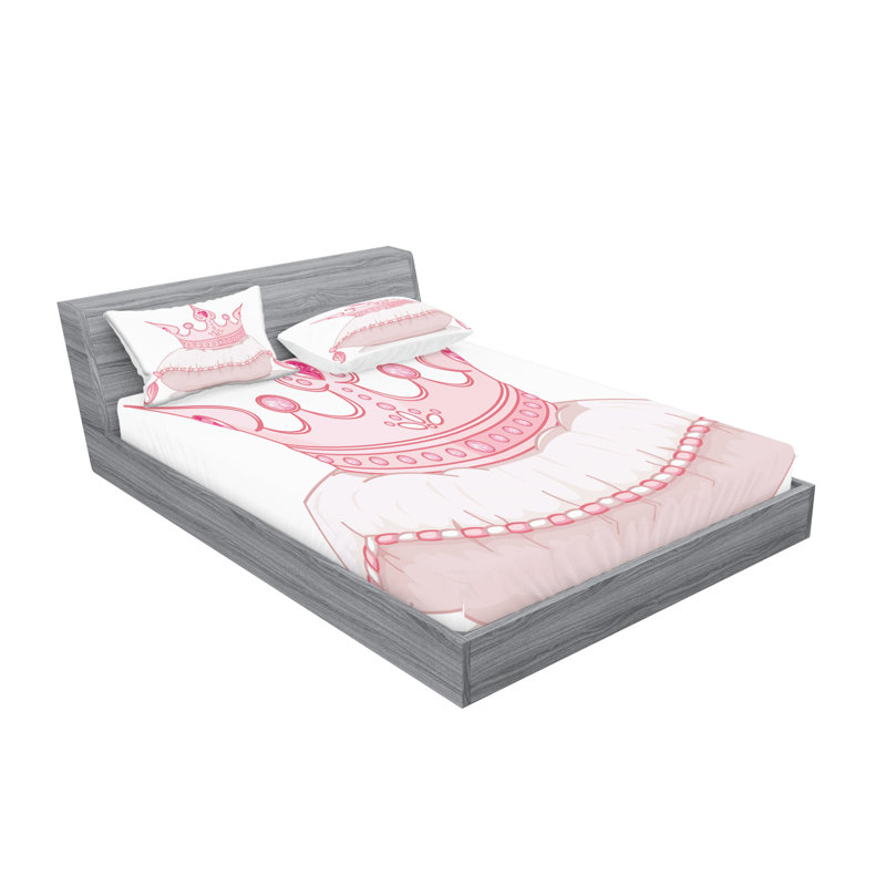 Ensemble de draps et taies décoratives Ambesonne Blush, rose pâle, Ensemble de draps pour très grand lit californien