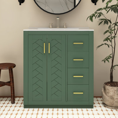 Meuble-lavabo de 30 po avec lavabo en céramique