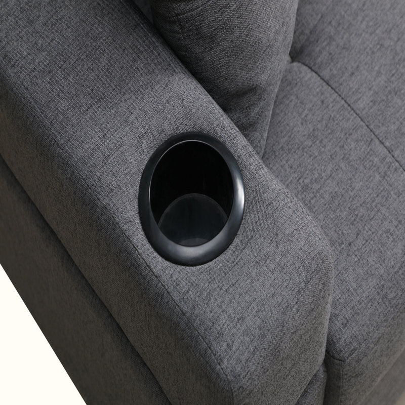 Ragnvald 96.06'' Upholstered Sofa Couch, Gray Polyester