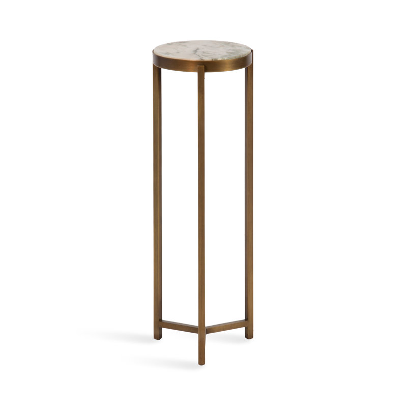 Table de bout Eveland Stone, Or, Vert clair