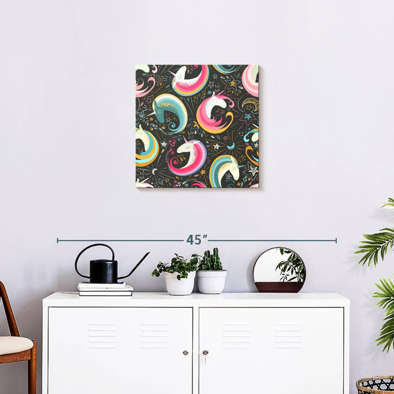 Ashelle Cosmic Unicorn Pattern, 20" H x 20" W