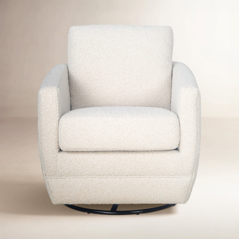 Gogh Swivel Glider, Ivory Boucle