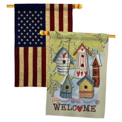 Double Sided 40'' H x 28'' W Polyester House Flag