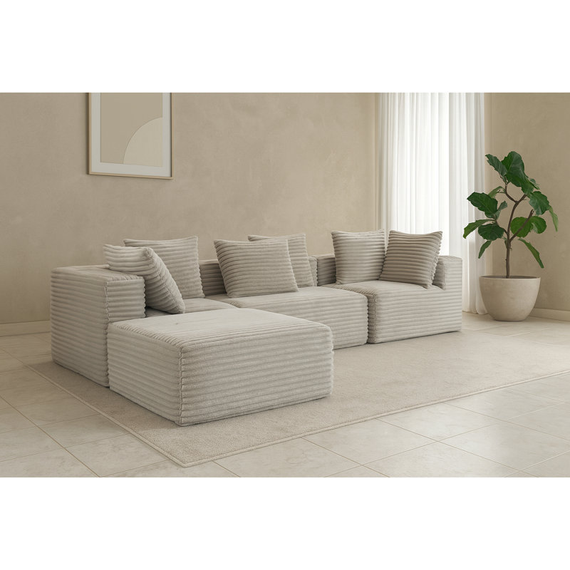 Compressed Sofa Magic Cube Sofa Sectional, Ash Gray