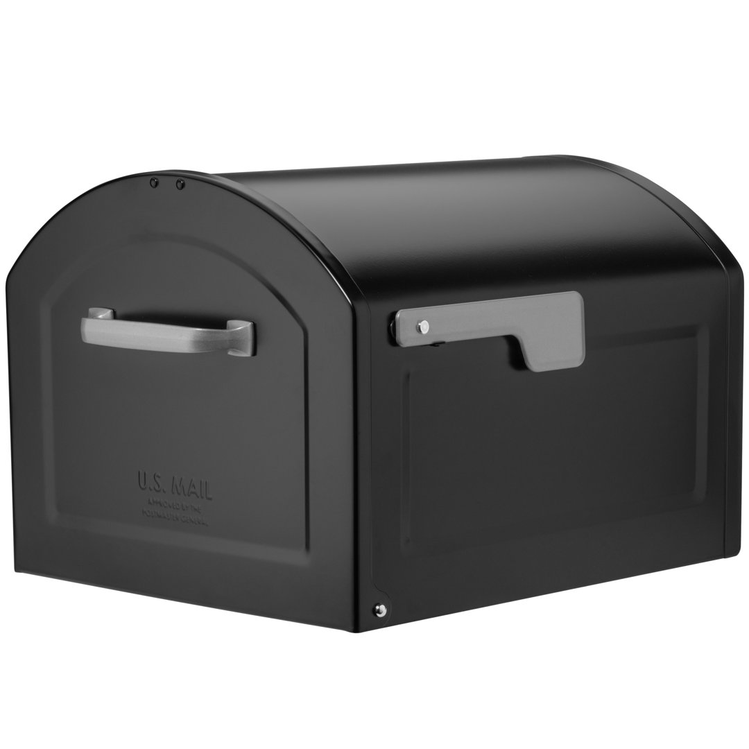 Centennial Steel Post Mounted Mailbox with Magnetic Closure Architectural Mailboxes Mailbox 