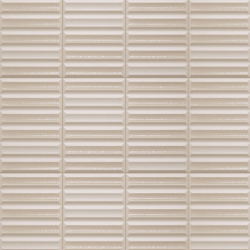Carreau de céramique cannelé Groove 8X16, Taupe