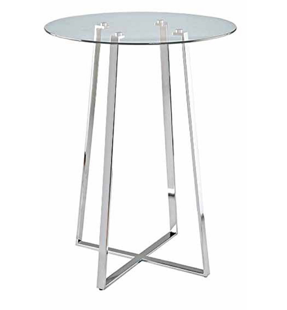 Clarkfield Round Glass Top Dining Table Ivy Bronx