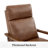 Genuine Leather Push Back Recliner Chair, Solid Wood Arm Mid Century Modern High Back Recliner, 3 Position Adjustable Manual Reclining Lounge Chair for Living Room Bedroom And Reading Nook-1675746541