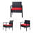 Adaleine 2-Person Patio Bistro Rattan Chair & Table Set with Cushions-1447022670