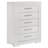 Lumet 5-Piece Queen Panel Bedroom Set with Nightstand, Dresser, Mirror and Chest, White High Gloss-809214495-809214488-1045812800