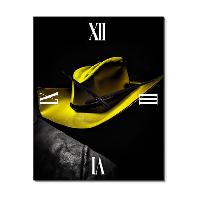 Retro Yellow Hat - Wall Clock
