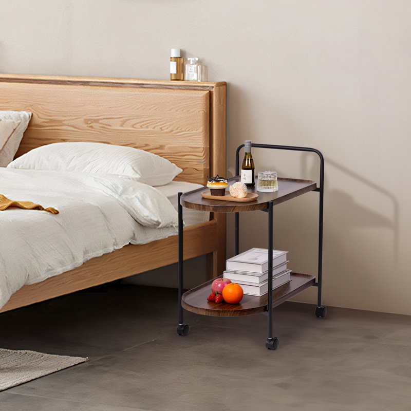 Dannylee Wheel End Table Side Table With Storage