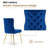 Tufted Dining Chair,Upholstery Accent Chair with Gold Legs-1839682186