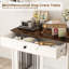 Large Dog Crate Furniture with Drawer Storage, Sliding Doors, Rotating Bowls-914964206