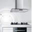  Hotte pour îlot de cuisine convertible H155C Series en acier inoxydable