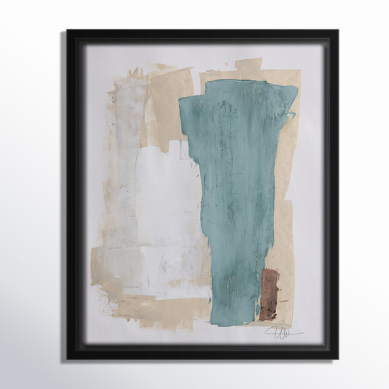 Hubbard Together We Work-II by - Floater Frame Print on Canvas, 11.5" H x 9.5" W x 2" D, Black Framed