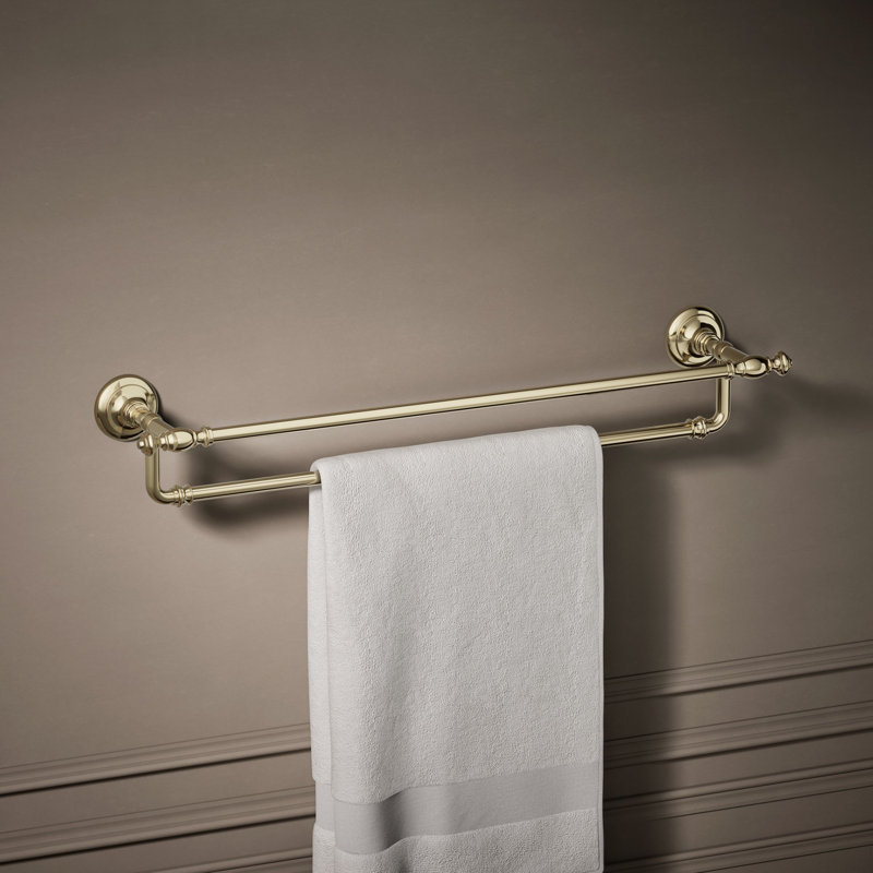 Artifacts® Double 24" Wall Mounted Towel Bar, Vibrant French Gold