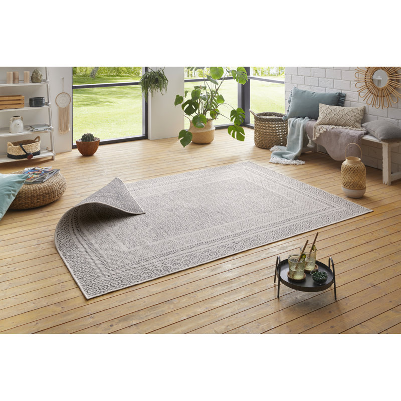 Frame Flatweave Black Rug, Rectangle 240x340 cm