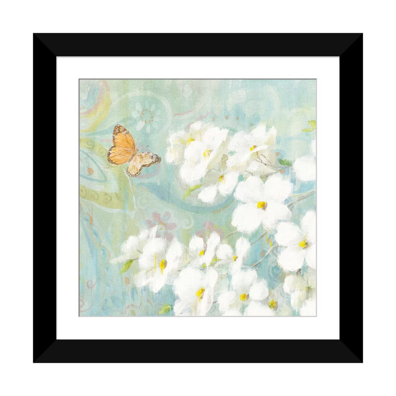 Spring Dream III par Danhui Nai - Giclée sur toile tendue avec châssis, Papier d'art encadré noir, Blanc