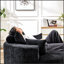Canapé-lit simple en éponge de 55 po en chenille de 55 po, aucun assemblage requis, fauteuil-lit moderne moelleux pour le salon, la chambre à coucher et le salon-1290854741
