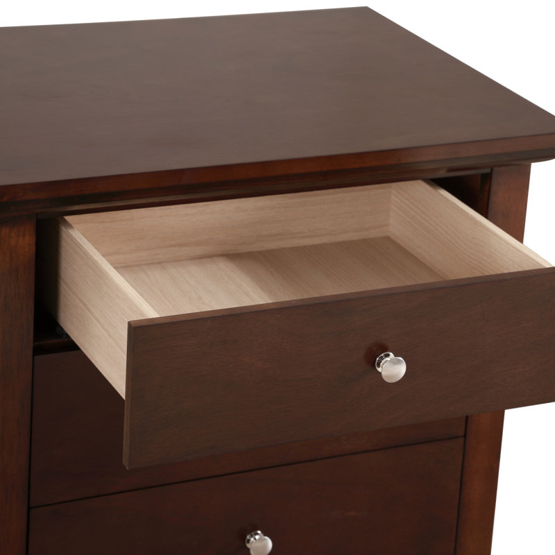 Table de chevet 3 tiroirs, cappuccino, extra durable, table de chevet